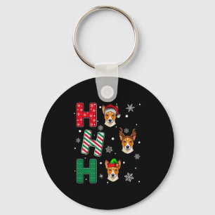 Ho Ho Ho Basenji Hondenliefhebber Matching Christm Sleutelhanger