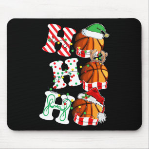 Ho Ho Ho Basketball Lights Santa Hat reinherder EL Muismat