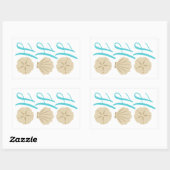 Ho Ho Ho Beach Kerstman en Shell Rechthoekige Sticker (Vel)