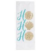 Ho Ho Ho Beach Kerstman en Shell Wijn Cadeautas (Achterkant)