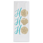 Ho Ho Ho Beach Kerstman en Shell Wijn Cadeautas (Voorkant)