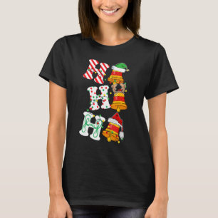 Ho Ho Ho Bell Lights Santa Hat renherder ELF T-shirt