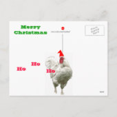 Ho Ho Ho Big Merry Christmas Rooster Briefkaart (Achterkant)