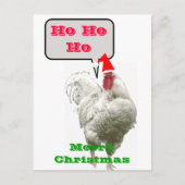 Ho Ho Ho Big Merry Christmas Rooster Briefkaart (Voorkant)