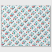Ho Ho Ho Biker Santa Wrapping Paper Cadeaupapier (Vlak)
