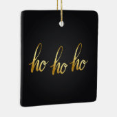 Ho Ho Ho Black en Gold Ornament (Rechts)