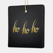 Ho Ho Ho Black en Gold Ornament (Links)