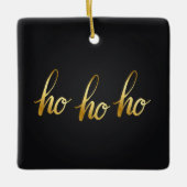 Ho Ho Ho Black en Gold Ornament (Voorkant)