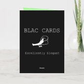 Ho Ho Ho Black Santa Wenskaart Bedankkaart (Achterkant)