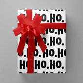 Ho. Ho. Ho. Black & White Chic & Fun Christmas Cadeaupapier