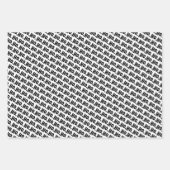 Ho. Ho. Ho. Black, White & Red Chic & Stylish Inpakpapier Vel (Voorkant 2)