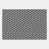 Ho. Ho. Ho. Black, White & Red Chic & Stylish Inpakpapier Vel (Voorkant)