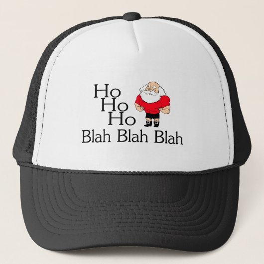 Ho Ho Ho Blah Blah Blah Kerstmis Trucker Pet (Voorkant)