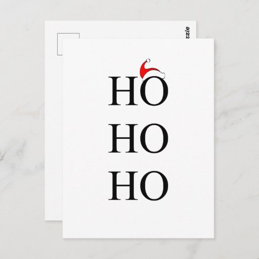 HO HO HO BRIEFKAART (Voorkant / Achterkant)