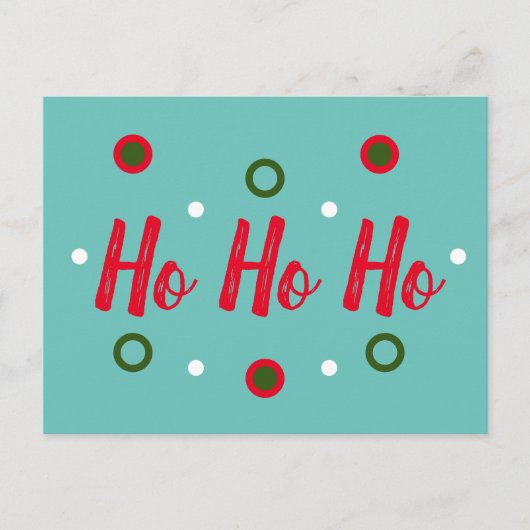 Ho Ho Ho Briefkaart (Voorkant)