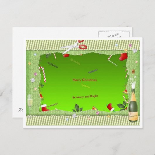 Ho ho ho briefkaart (Voorkant / Achterkant)