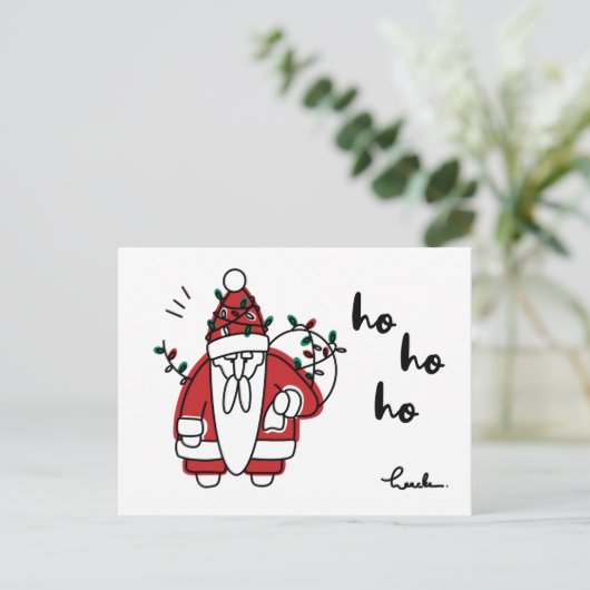 ho ho ho  briefkaart (Staand voorkant)