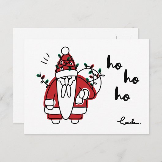 ho ho ho  briefkaart (Voorkant / Achterkant)