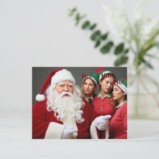 Ho! Ho! Ho! Briefkaart (Staand voorkant)