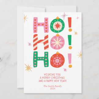 HO! HO! HO! Bright Fun Non-Photo kerst Kaart