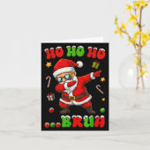 Ho Ho Ho Bruh Dab Santa Christmas Funny Kids Toddl Kaart (Gele Bloem)
