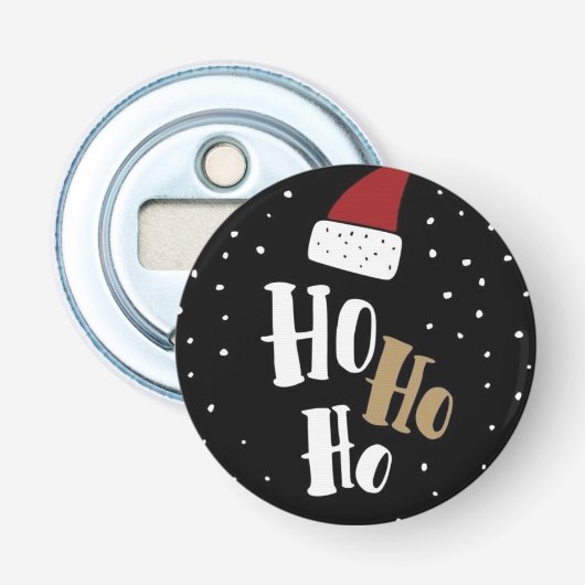 **HO HO HO** BUTTON FLESOPENER (Voorkant)
