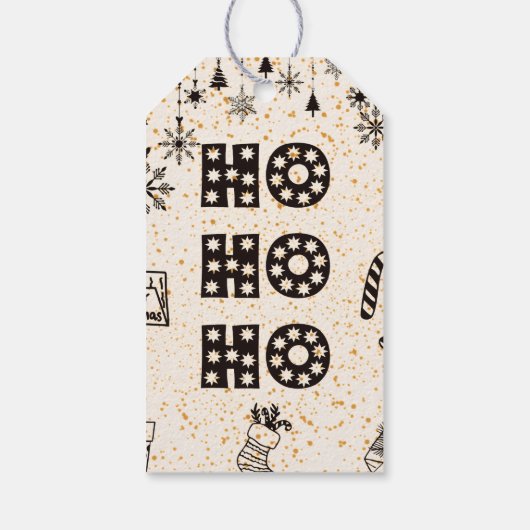 Ho ho ho  cadeaulabel (Achterkant)