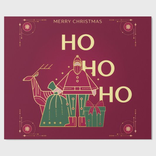 Ho ho ho cadeaupapier (Vlak)