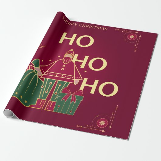 Ho ho ho  cadeaupapier (Uitgerold)