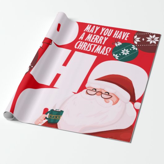 Ho ho ho  cadeaupapier (Uitgerold)