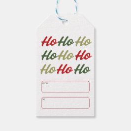 Ho Ho Ho Calligrafie Kerstmis Cadeaulabel