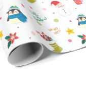 Ho Ho Ho Calligraphy Christmas Cadeaupapier (Rol Hoek)