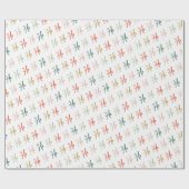 Ho Ho Ho Calligraphy Pattern Christmas Cadeaupapier (Vlak)