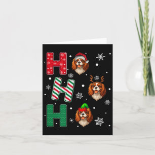 Ho Ho Ho Cavalier King Charles Spaniel Hond Kerstm Kaart