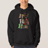 Ho Ho Ho Cavalier King Charles Spaniel Schattige C Hoodie (Voorkant)
