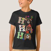 Ho Ho Ho Cavalier King Charles Spaniel Schattige C T-shirt (Voorkant)