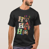 Ho Ho Ho Cavalier King Charles Spaniel Schattige C T-shirt (Voorkant)