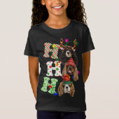 Ho Ho Ho Cavalier King Charles Spaniel Schattige C T-shirt (Voorkant)