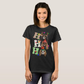 Ho Ho Ho Cavalier King Charles Spaniel Schattige C T-shirt (Voorkant volledig)