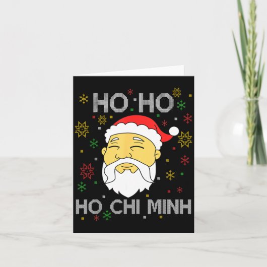 Ho Ho Ho Chi Minh Asian Vietnamese Santa Claus Chr Kaart (Voorkant)