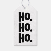 Ho. Ho. Ho. Chic, Edgy & Leuk Wit & Zwart Cadeaulabel (Voorkant)