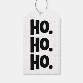 Ho. Ho. Ho. Chic, Edgy & Leuk Wit & Zwart Cadeaulabel