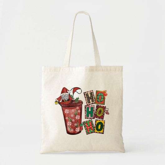 Ho Ho Ho Chirstmas Gnome Tote Bag (Voorkant)