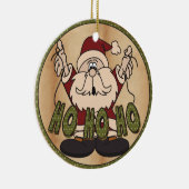Ho Ho Ho Chirstmas Santa Keramisch Ornament (Rechts)