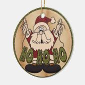 Ho Ho Ho Chirstmas Santa Keramisch Ornament (Links)