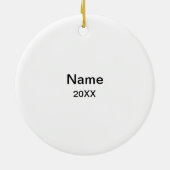 Ho Ho Ho Chirstmas Santa Keramisch Ornament (Achterkant)