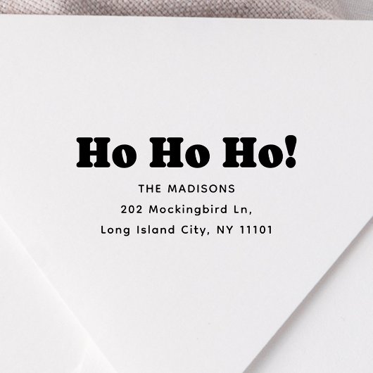 Ho Ho Ho Christmas Address Rubberstempel