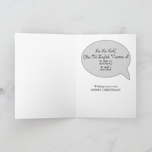 Ho! Ho! Ho! Christmas Card (Binnen)