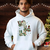 Ho Ho Ho Christmas Festive Patchwork Hoodie