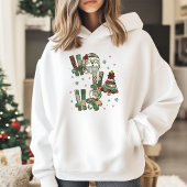 Ho Ho Ho Christmas Festive Patchwork Hoodie
